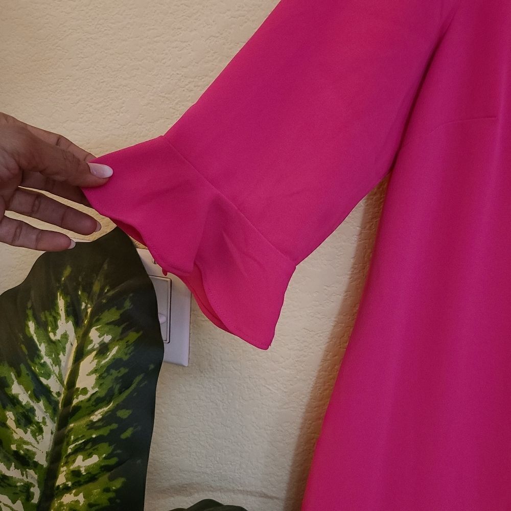 CeCe Pink Ruffle Hem Dress, size 6 - Picture 3 of 14
